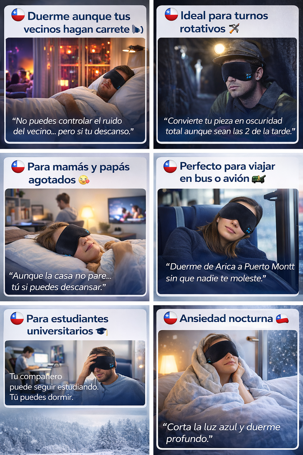 Antifaz Con Audifonos Para Dormir